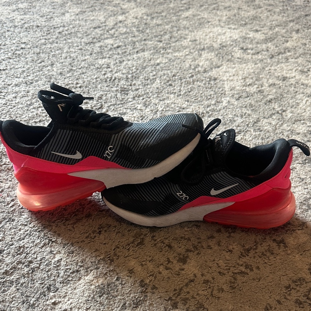 Nike Black and Pink Air Max 270 Sneakers - Picture 1 of 5
